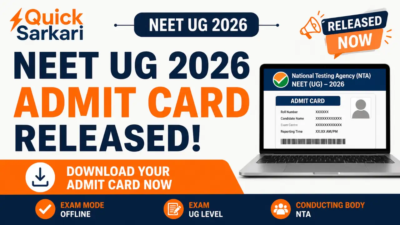 NEET UG Admit Card 2026 OUT For Re-Exam: Download Hall Ticket Link Here ...
