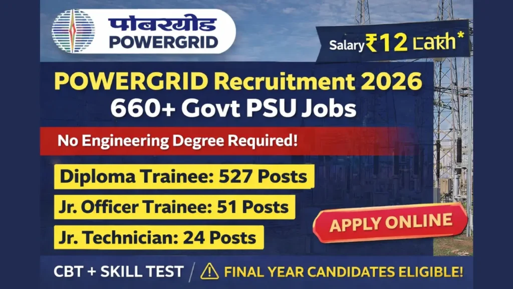 PGCIL Non-Executive Recruitment 2026