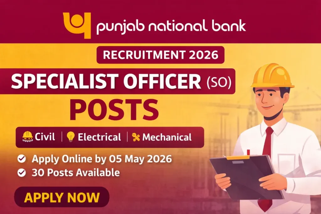 PNB SO Engineer Recruitment 2026