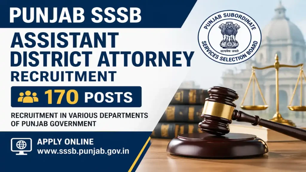 Punjab PSSSB Assistant District Attorney (ADA) Recruitment 2026