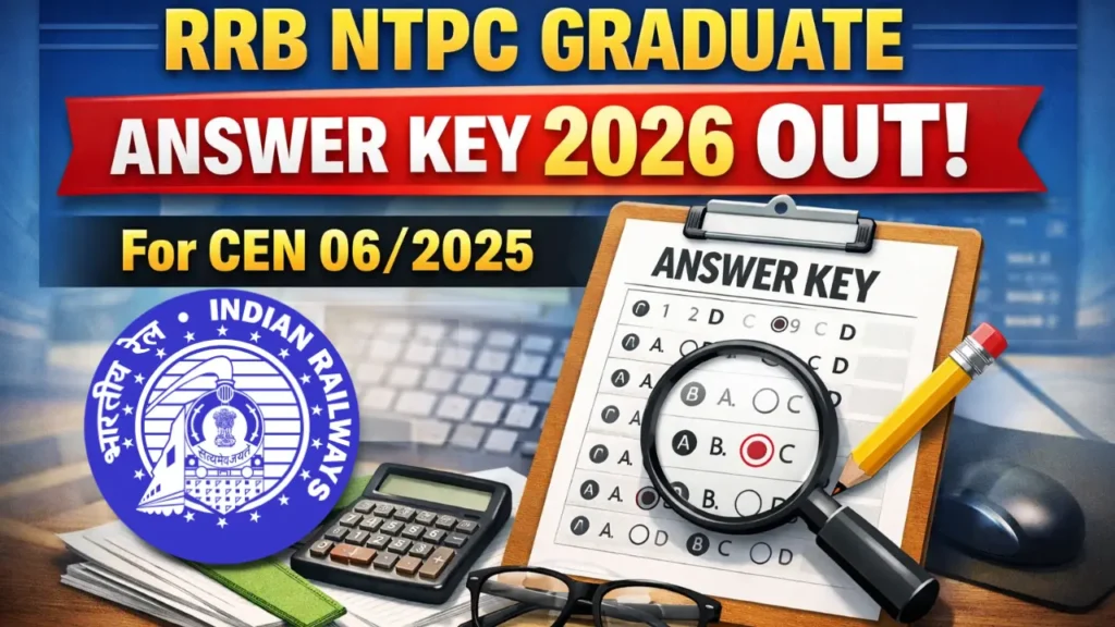 RRB NTPC Graduate Answer Key 2026 OUT For CEN 06_2025