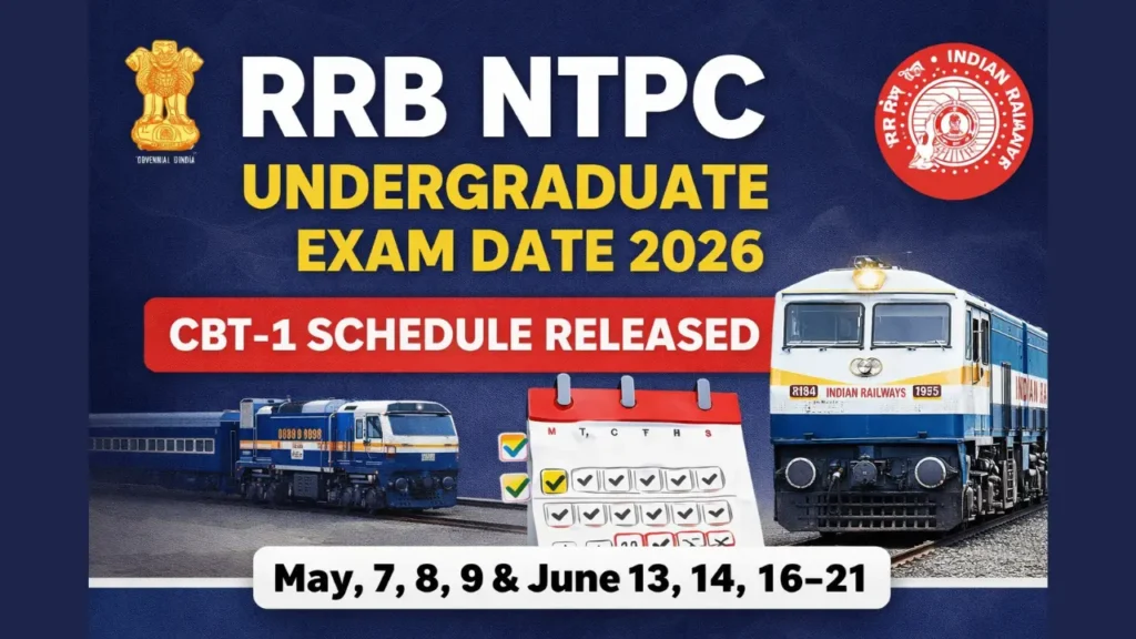 RRB NTPC Undergraduate (UG) Exam Date 2026