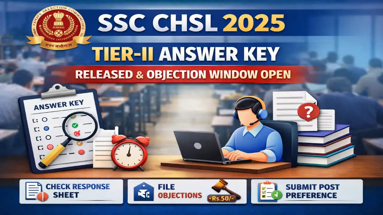 SSC CHSL 2025 Tier-2 Answer Key 2026 Released: Check Response Sheet ...