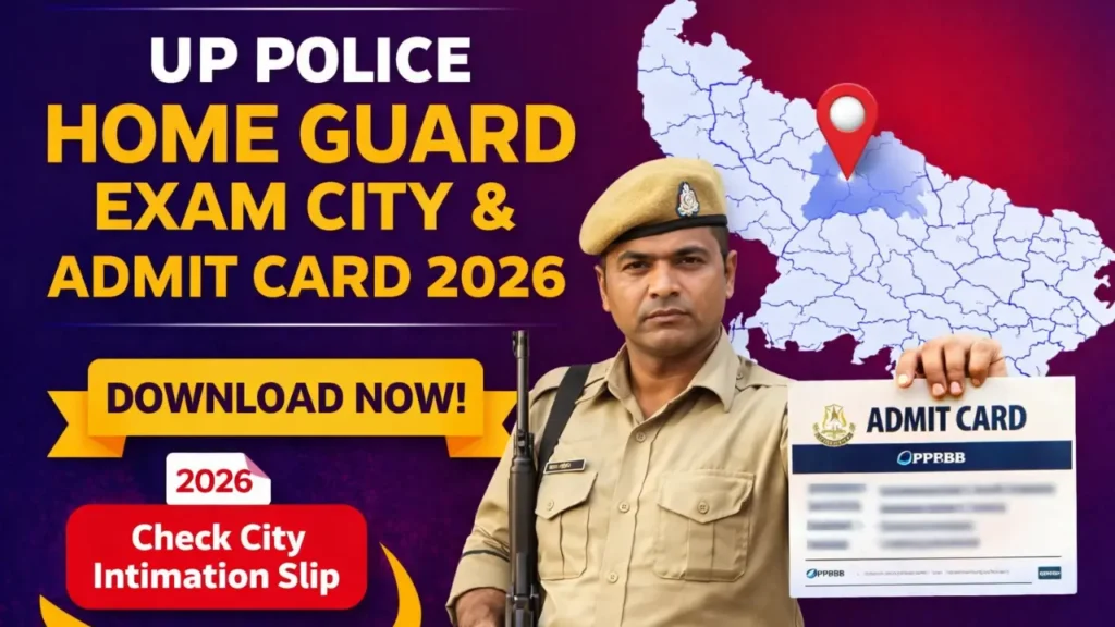 UP Home Guard Exam City and Admt Card 2026