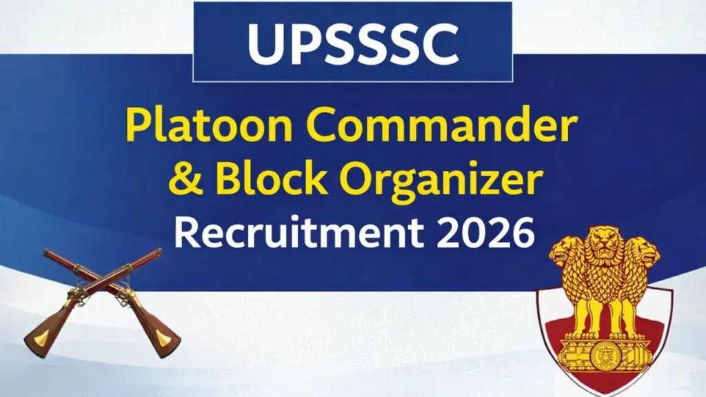 UPSSSC Platoon Commander & Block Organizer Recruitment 2026