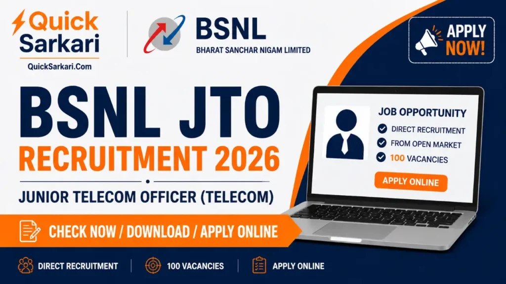 BSNL JTO Recruitment 2026