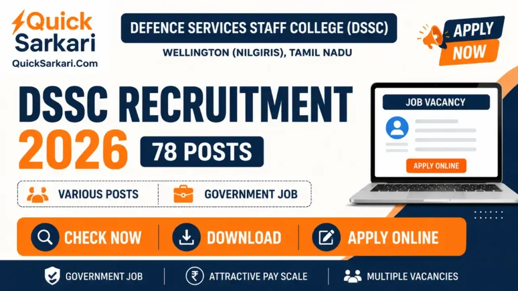 DSSC Recruitment 2026