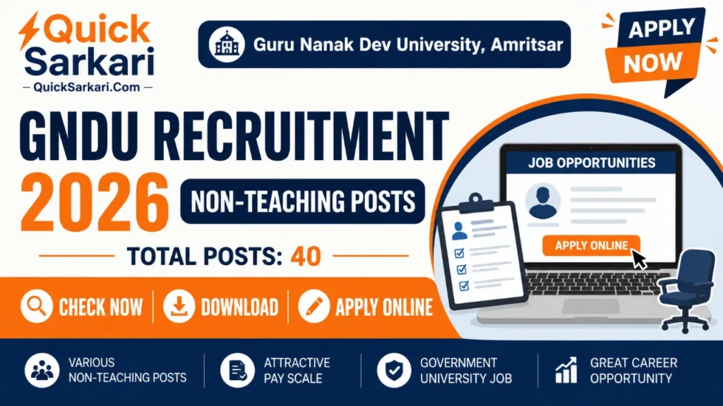 GNDU Non-Teaching Recruitment 2026