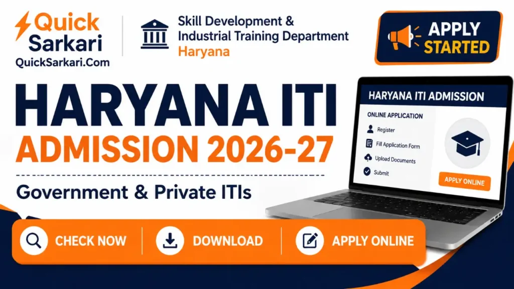 Haryana ITI Admission 2026-27