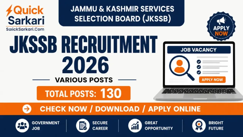 JKSSB Recruitment Advt 04-2026