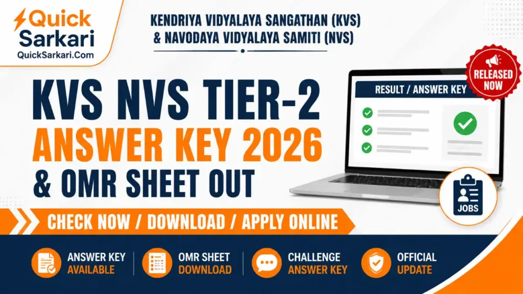 KVS NVS Tier-2 Answer Key 2026