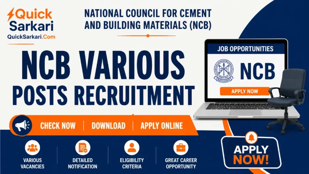 NCCBM Recruitment Advt 01-2026