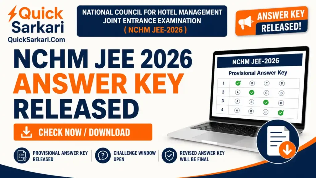 NCHM JEE 2026 Answer Key