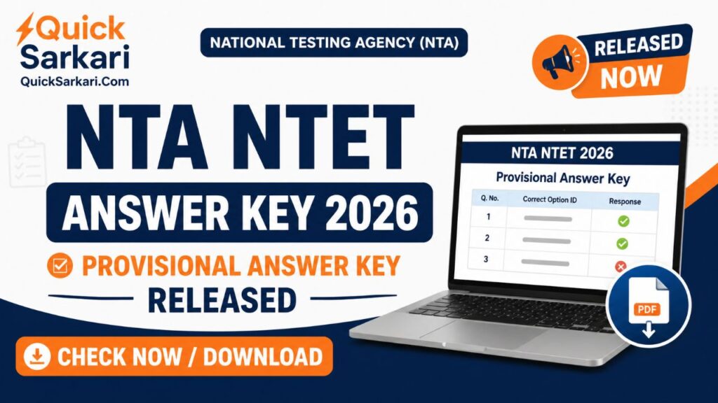 NTA NTET Answer Key 2026