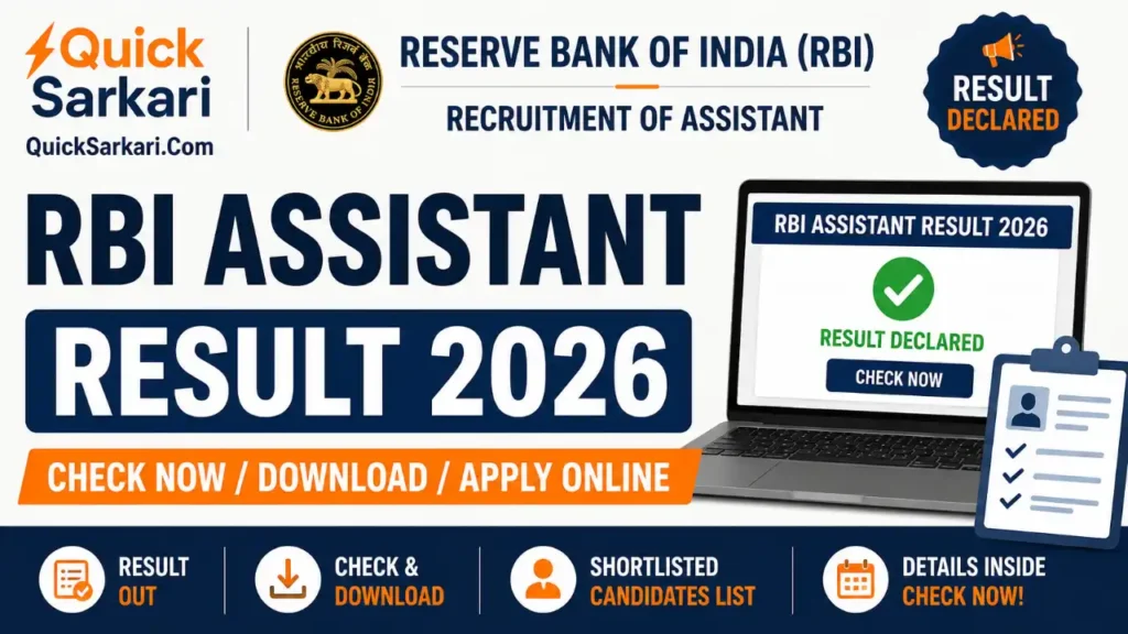 RBI Assistant Prelims Result 2026