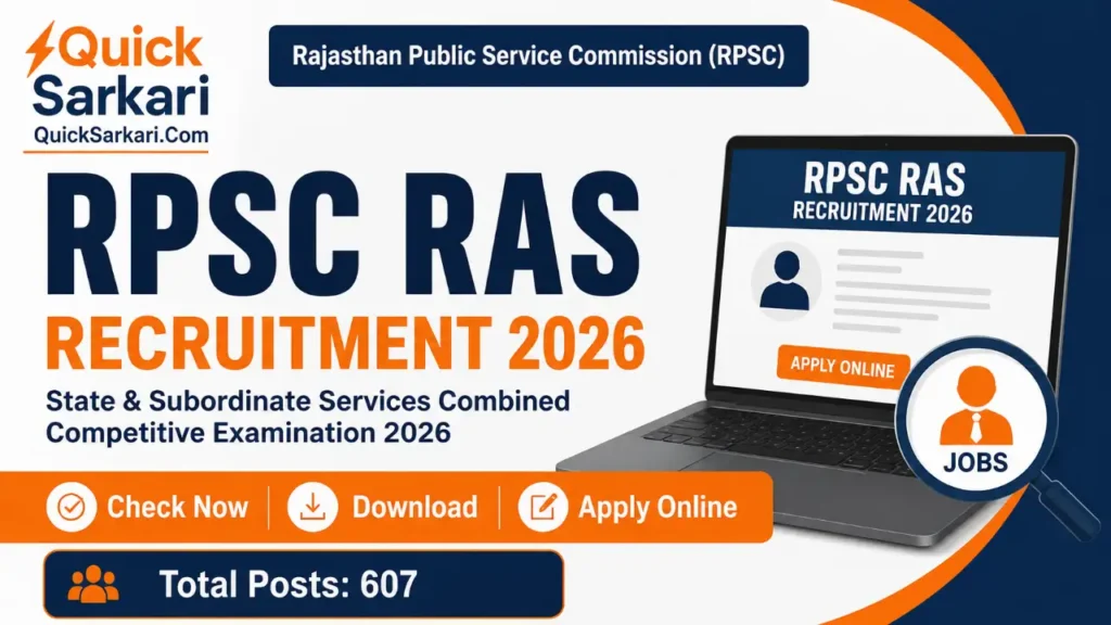 RPSC RAS Recruitment 2026 Notification