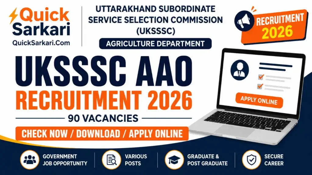 UKSSSC AAO Recruitment 2026