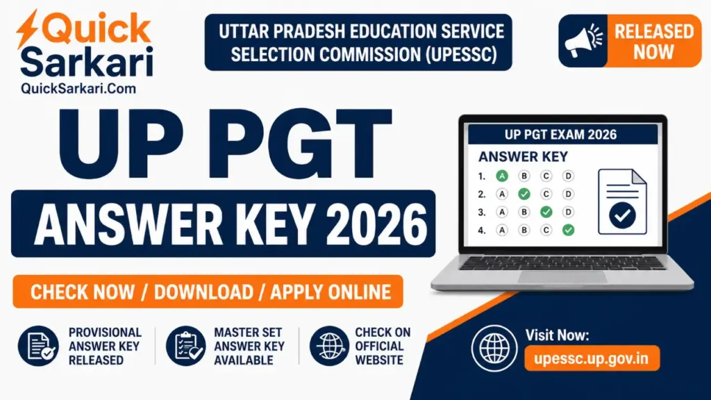 UP PGT Answer Key 2026