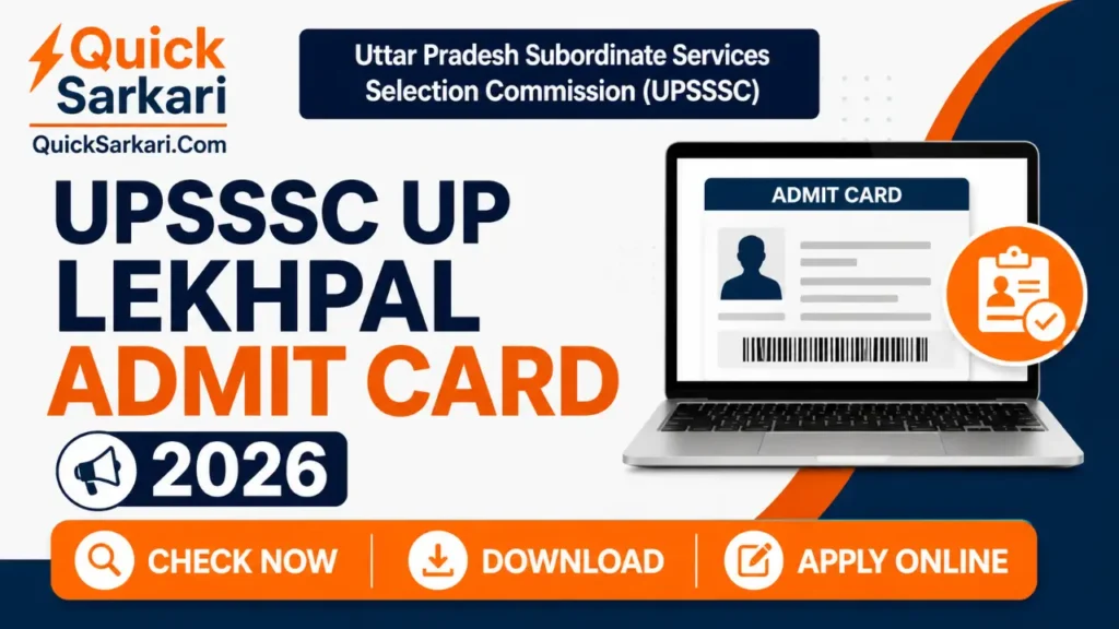 UPSSSC UP Lekhpal Admit Card 2026