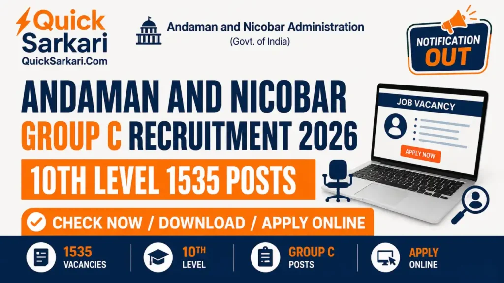 Andaman and Nicobar Group C Recruitment 2026