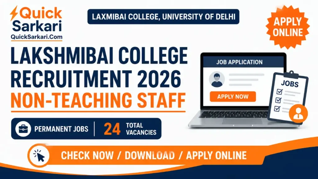 Delhi University Laxmibai College Non-Teaching Recruitment 2026