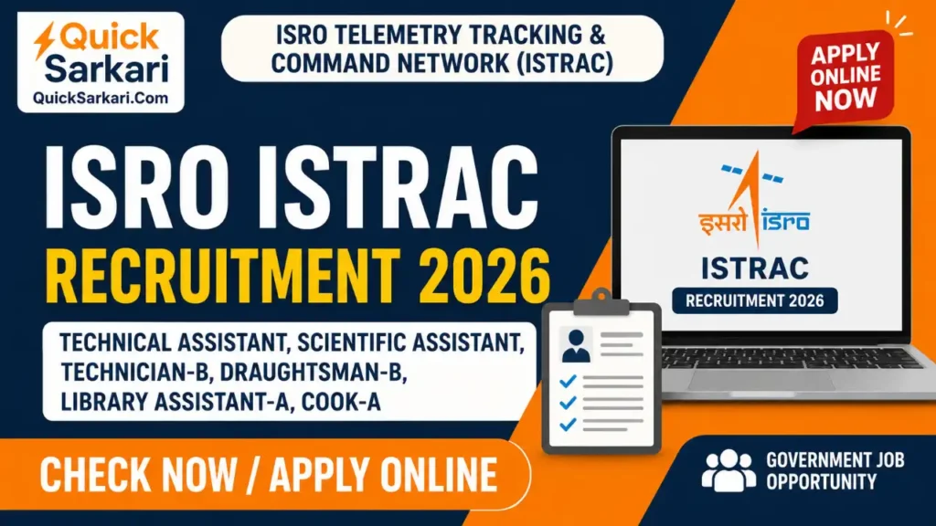 ISRO ISTRAC Recruitment 2026