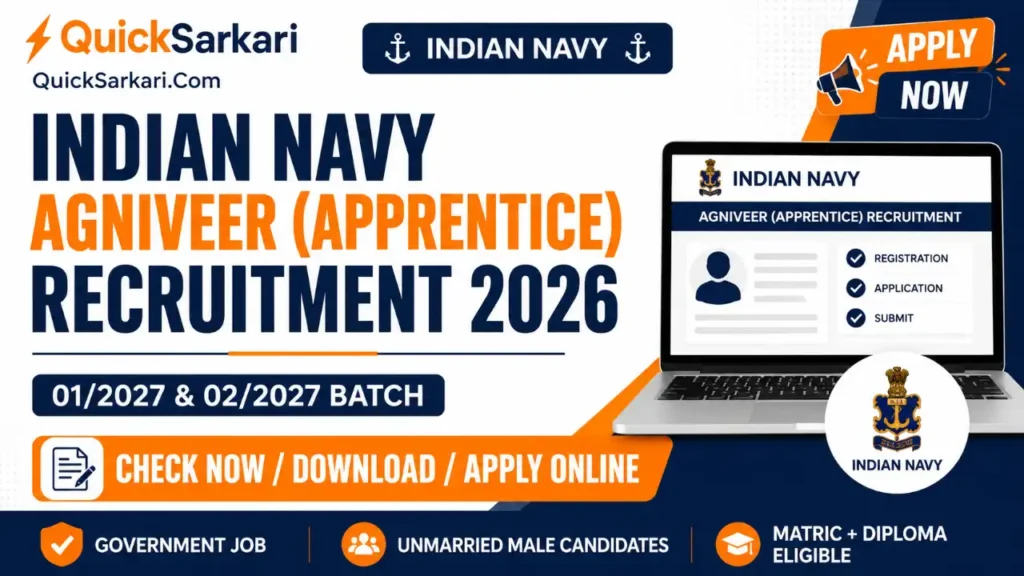 Indian Navy Agniveer (Apprentice) Recruitment 2026
