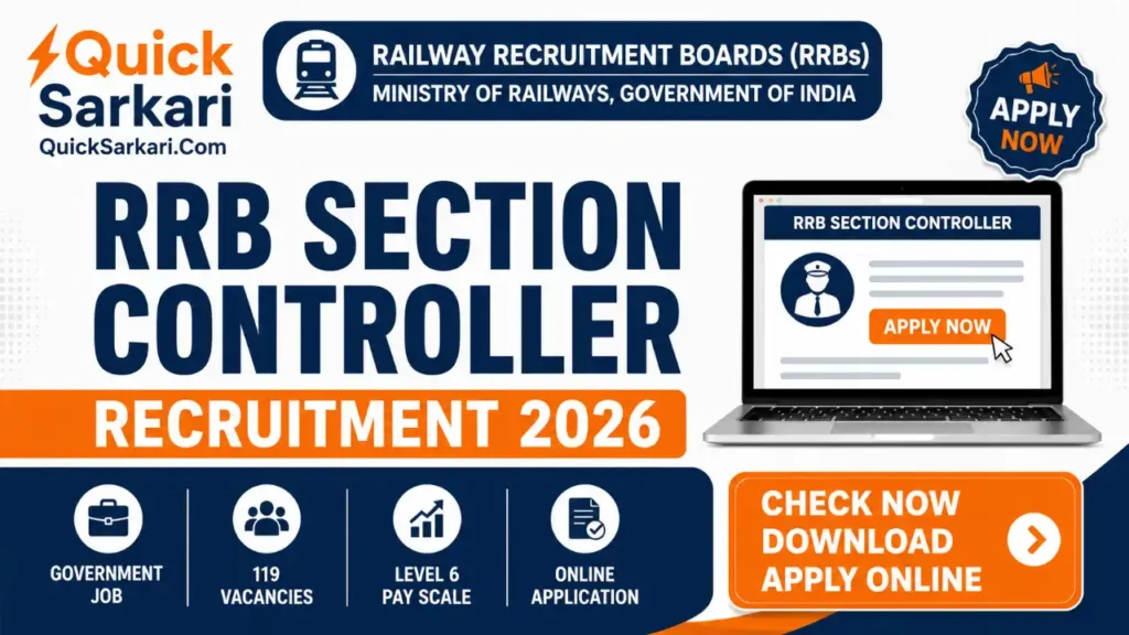 RRB Section Controller Recruitment CEN 03/2026