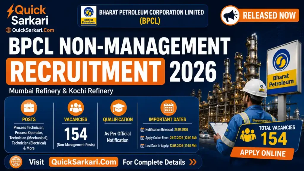 BPCL Non-Management Recruitment 2026