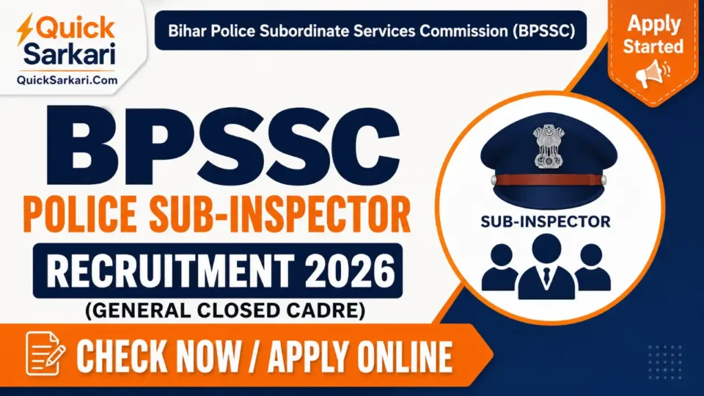 BPSSC Bihar Police Sub-Inspector Recruitment 2026