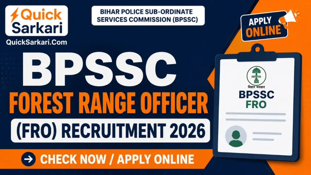 BPSSC Forest Range Officer (FRO) Recruitment 2026