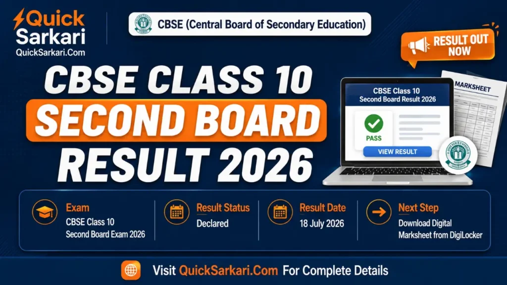 CBSE 10th Class Second Board Result 2026
