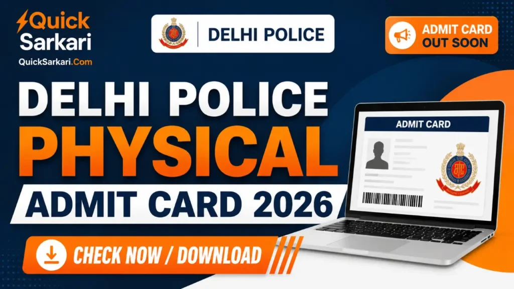 Delhi Police Physical Admit Card 2026