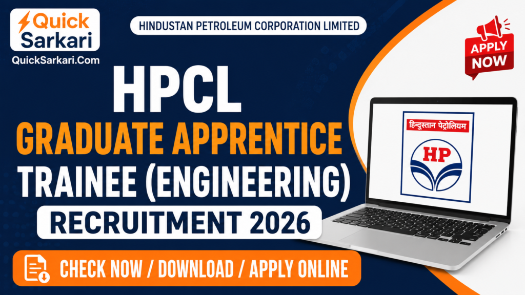 HPCL Graduate Apprentice Recruitment 2026