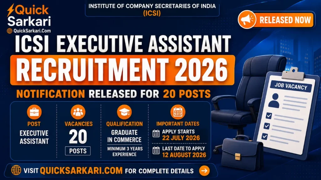 ICSI Executive Assistant Recruitment 2026