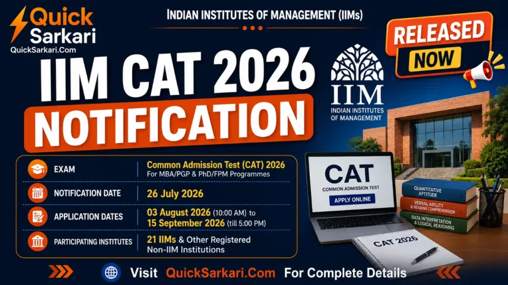 IIM CAT 2026 Notification