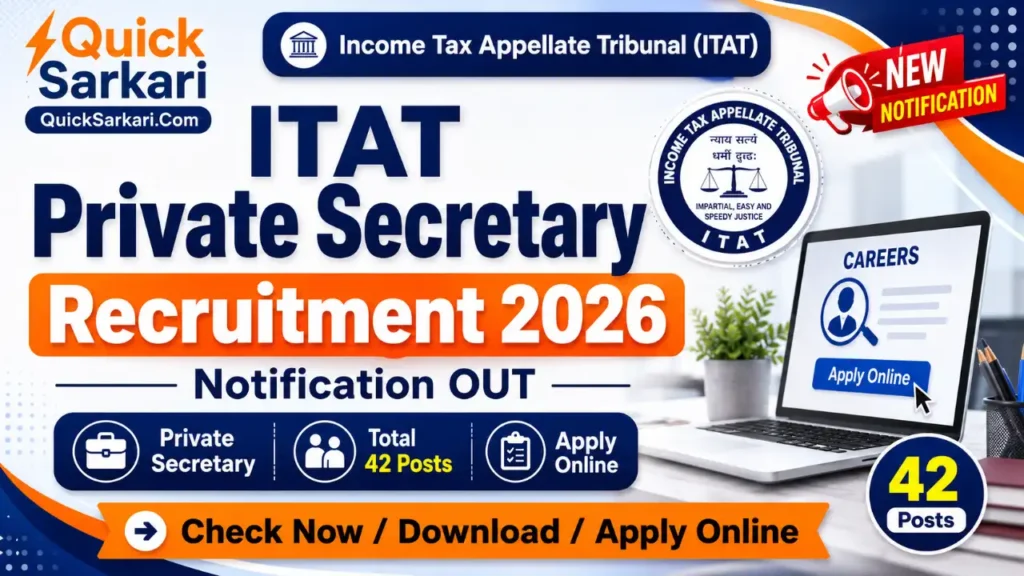 ITAT Private Secretary Recruitment 2026