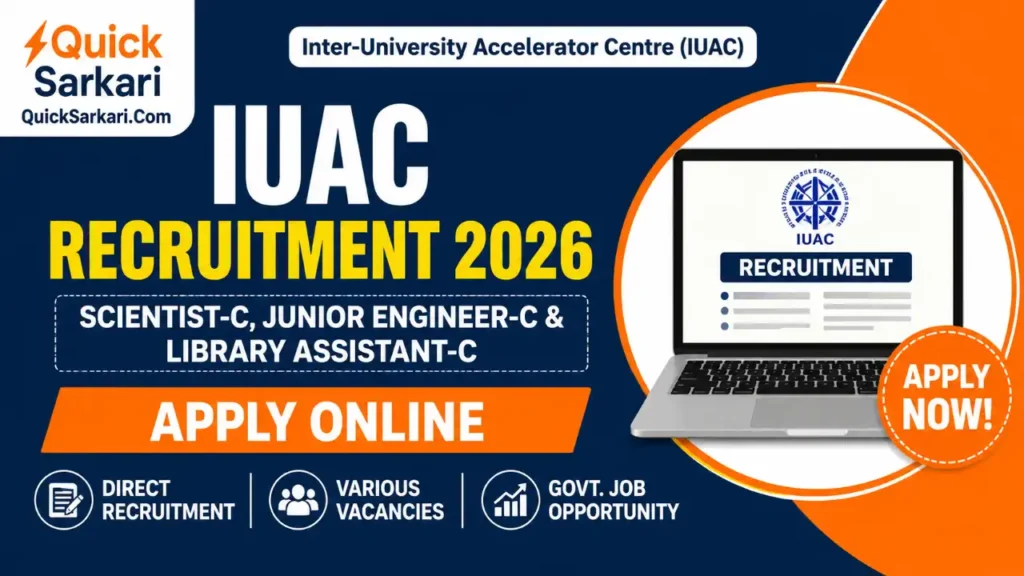 IUAC Recruitment 2026