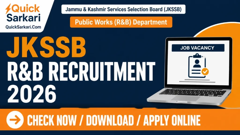 JKSSB Advt 06/2026 PWD Recruitment