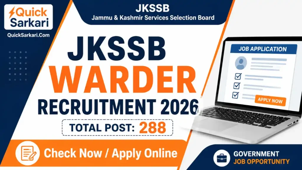 JKSSB Warder Recruitment 2026