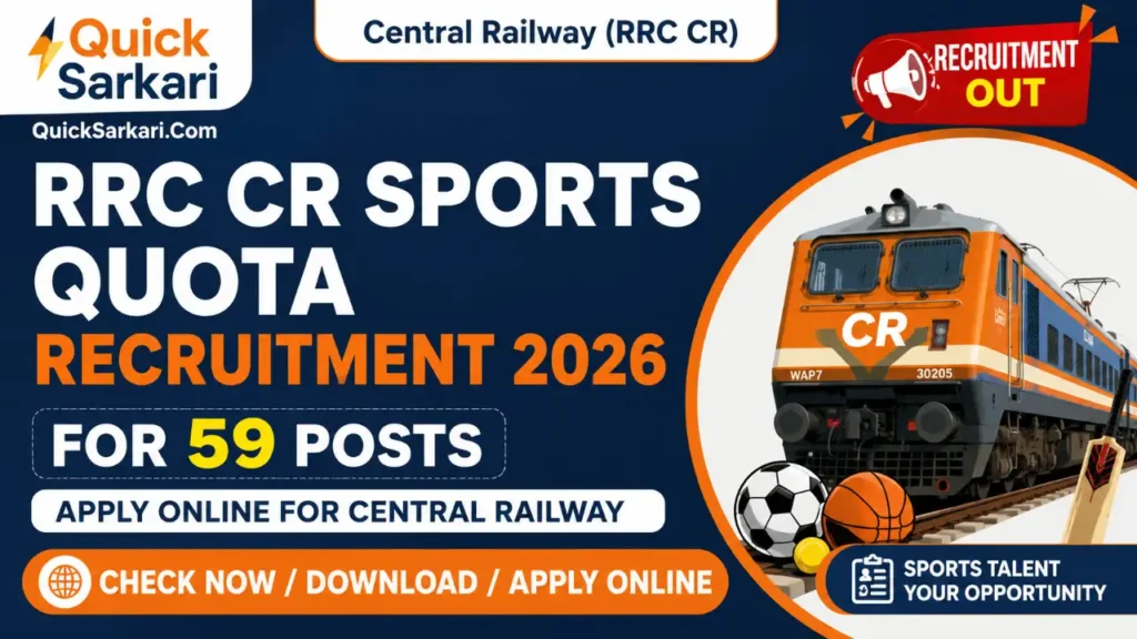 RRC CR Sports Quota Recruitment 2026