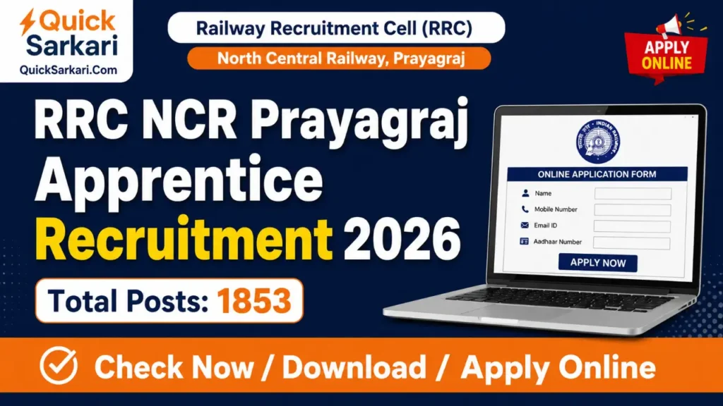 RRC NCR Prayagraj Apprentice Recruitment 2026