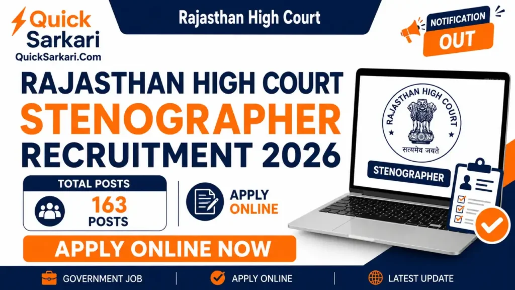 Rajasthan High Court Stenographer Recruitment 2026