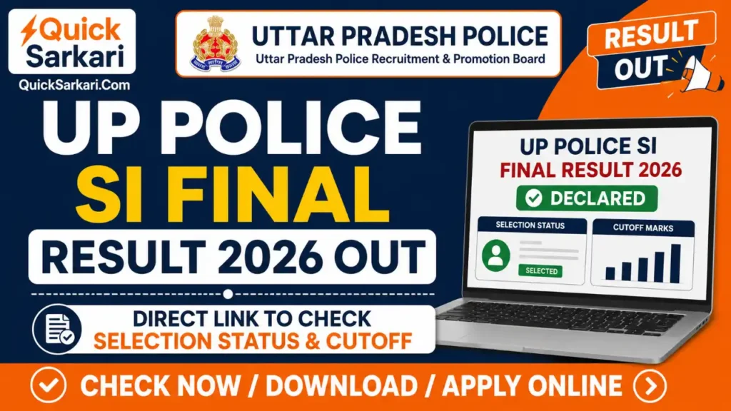 UP Police SI Final Result 2026