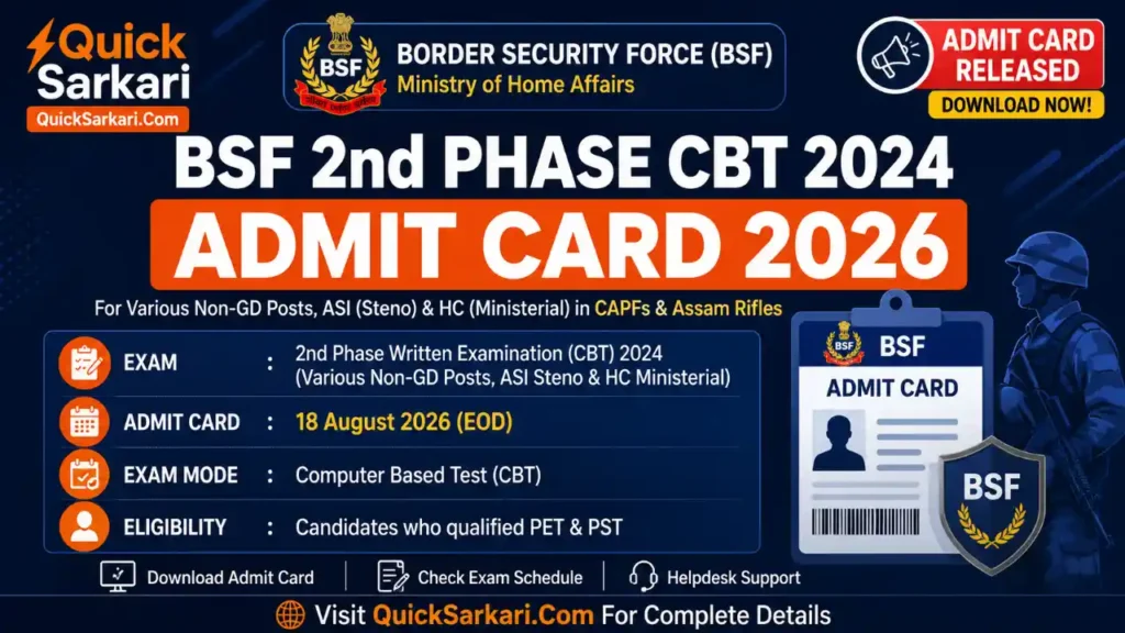 BSF Admit Card 2026