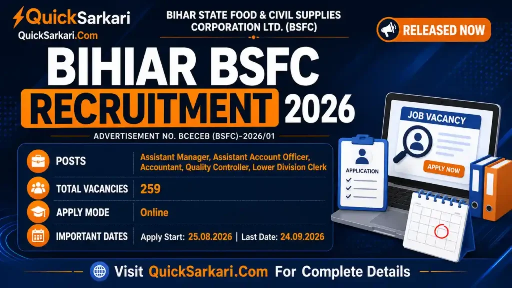 Bihar BSFC Recruitment 2026