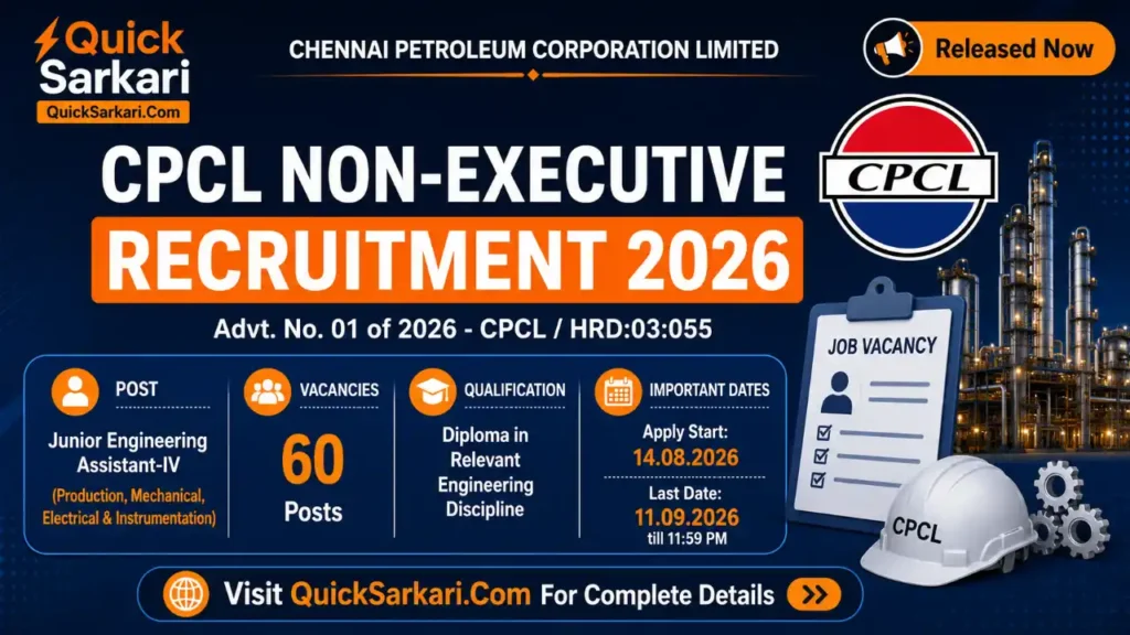 CPCL Non-Executive Recruitment 2026
