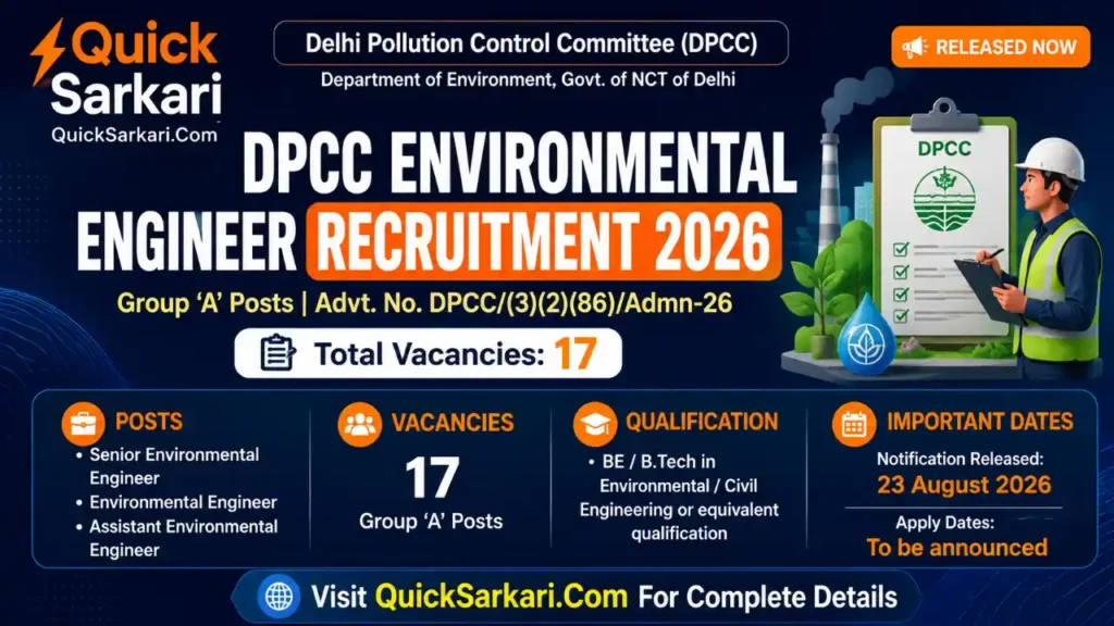 DPCC Environmental Engineer Recruitment 2026