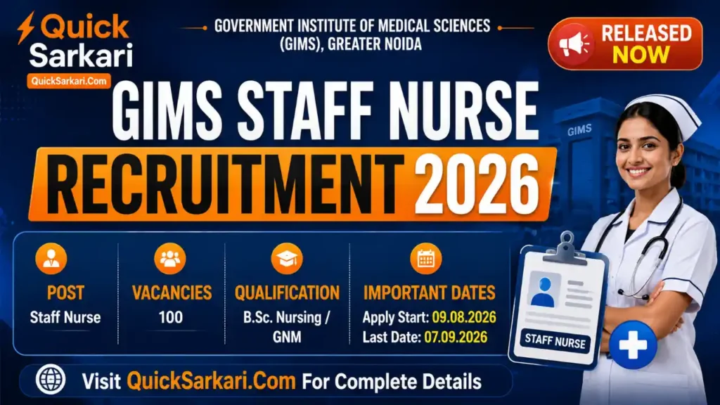 GIMS Staff Nurse Recruitment 2026