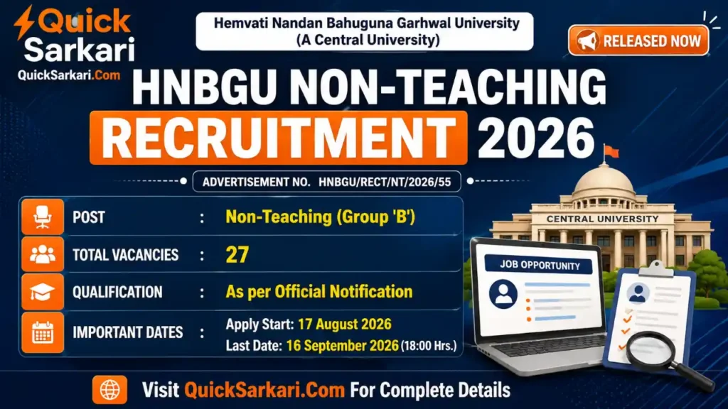 HNBGU Non-Teaching Recruitment 2026